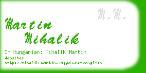 martin mihalik business card